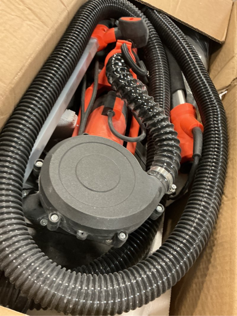 Condition photo showing Good Condition for drywall sander, 1000w popcorn ceiling removal tool, automatic drywall sander with vacuum dust collection, led light, 6 variable speed 800-2200rpm, foldable & extendable handle,15pcs sanding discs