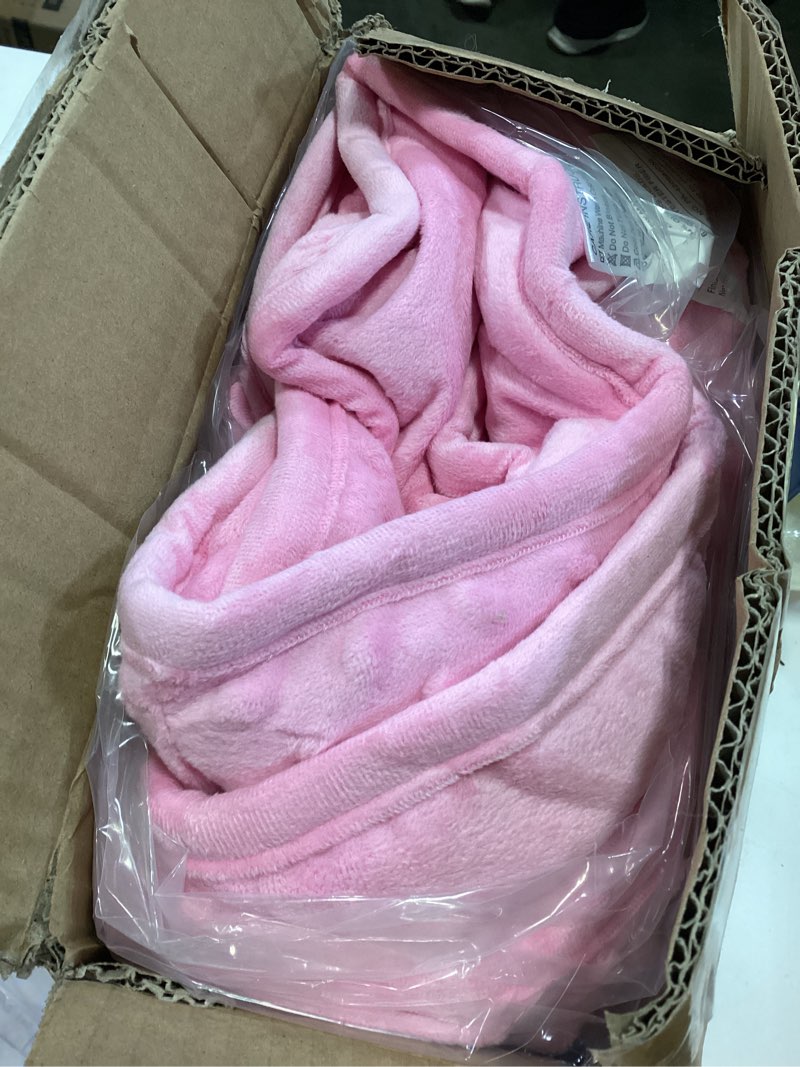 Condition photo showing Good Condition for TONGDADA Minky Weighted Blanket | 40''x60'',10lbs | Cozy and Soft Minky Weighted Throw Blanket | Luxury Velvet with Premium Glass Beads | Pink Minky Pink Minky 40''x60'' 10lb