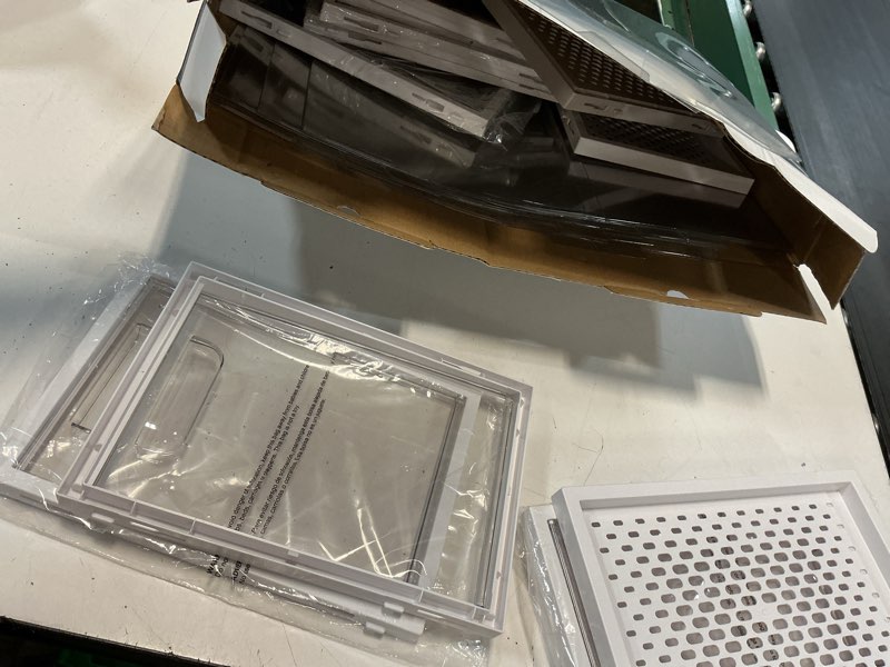 Condition photo showing As Is for style selections 7-in h 1 tier 6 pair white, clear/frosted, smooth plastic stackable