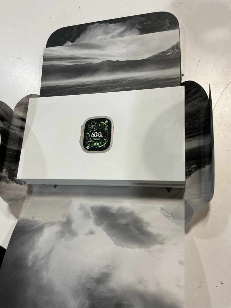Condition photo showing New/Like New for apple watch ultra 3 [gps + cellular 49mm] running & multisport smartwatch w/rugged titanium case w/natural titanium milanese loop - m. satellite communications, advanced health & fitness tracking natural titanium case w natural titanium milanese medium without applecare+