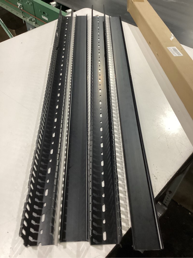 Condition photo showing New/Like New for zhiyo 2x2in cable raceway, server rack cable management under desk cord organizer, electrical safe pvc cable hider open slot wire raceway for network/pc/tvs, wire duct black 2in h x 2in w x 6ft l black