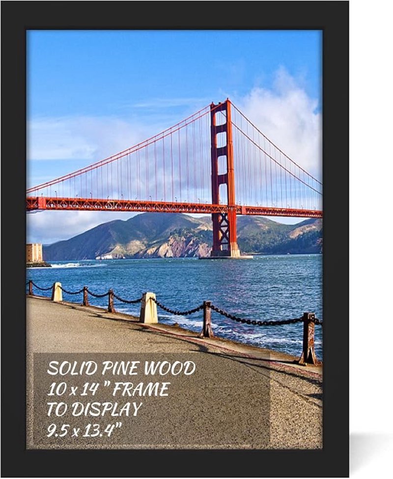 Diamond Painting Frames 10x14 Frame for Wall Hanging,Poster Frames Wood Rectangle Picture Frame for Baby Scan,Poster,Walls Decoration,Anniversary,Wedding,Christmas,Housewarming(Black)