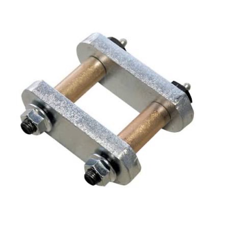 morryde uo12-016 heavy-duty shackle kit with standard hanger - sre4000, cre3000, stock with 2-1/4" shackles, tandem axle, silver