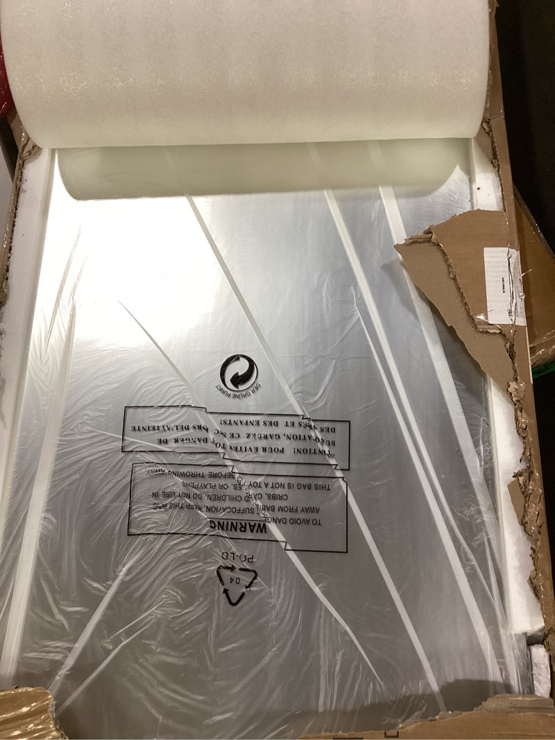 Condition photo showing Good Condition for (not tested)kosmonia 65x24 full length mirror, dimmable 3 color led light w/light memory, distortion free silver coating mirror, hd reflection &anti desilvering,tempered glass, easy setup w/stand, wall/standing frameless 65\"l x 24\"w
