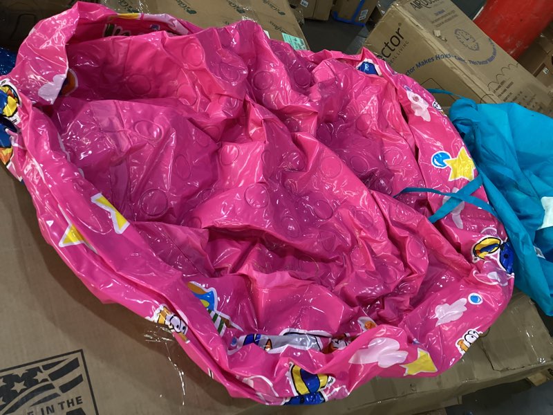Condition photo showing As Is for USED SIMILAR TO Garden Round Inflatable Baby Swimming Pool, Portable Inflatable Child/Children Little Pump Pool,Kiddie Paddling Pool Indoor&Outdoor Toddler Water Game Play Center for Kids/Girl/Boy Pink