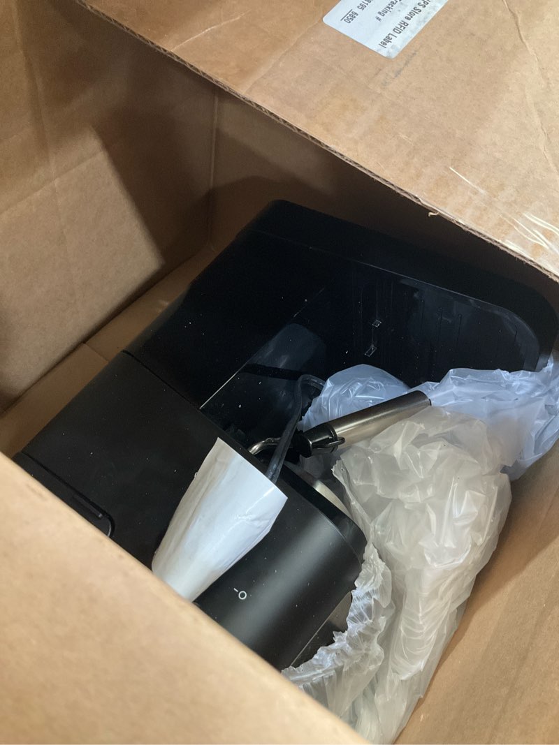 Condition photo showing As Is for de'longhi stilosa manual espresso machine, compact coffee maker, 15 bar pump pressure, manual milk frother steam wand for authentic single & double espresso, lattes & cappuccinos, tamper included stliosa espresso machine