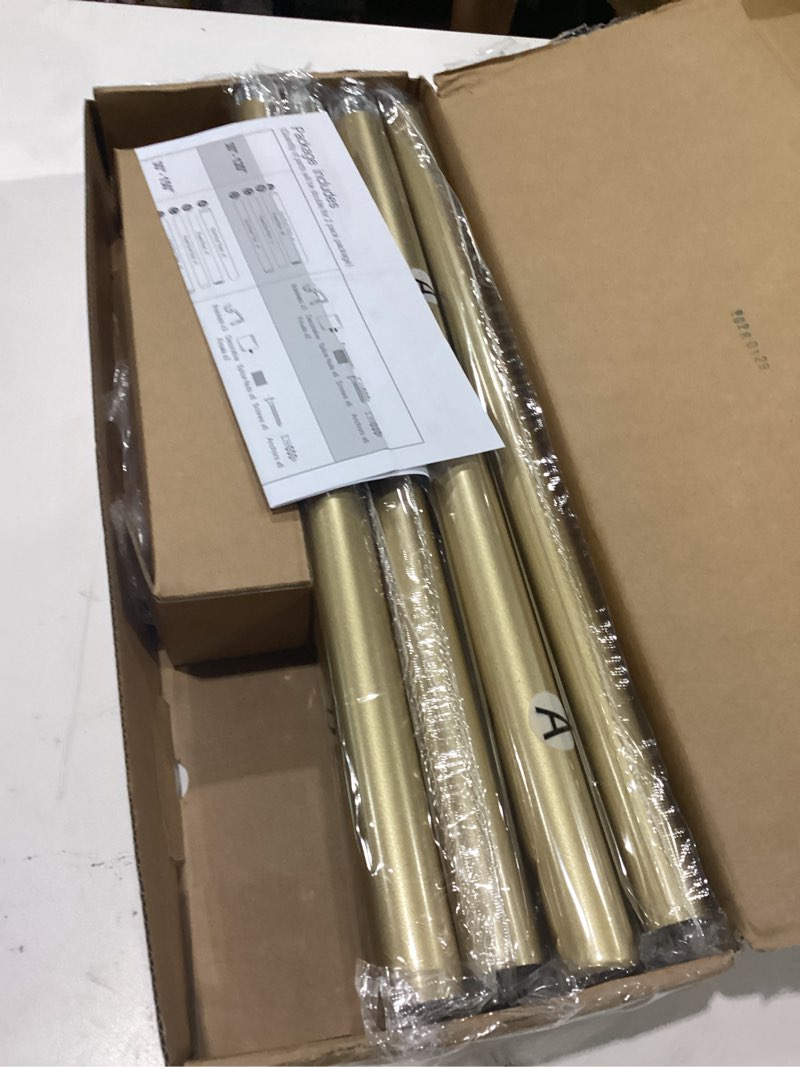 Condition photo showing New/Like New for ifels heavy duty curtain rods for windows 66 to 120 inch, 1 inch gold curtain rod adjustable, decorative long curtains rods with metal finials, easy installation and modern design (a2,gold,30"-120") 30"-120" gold