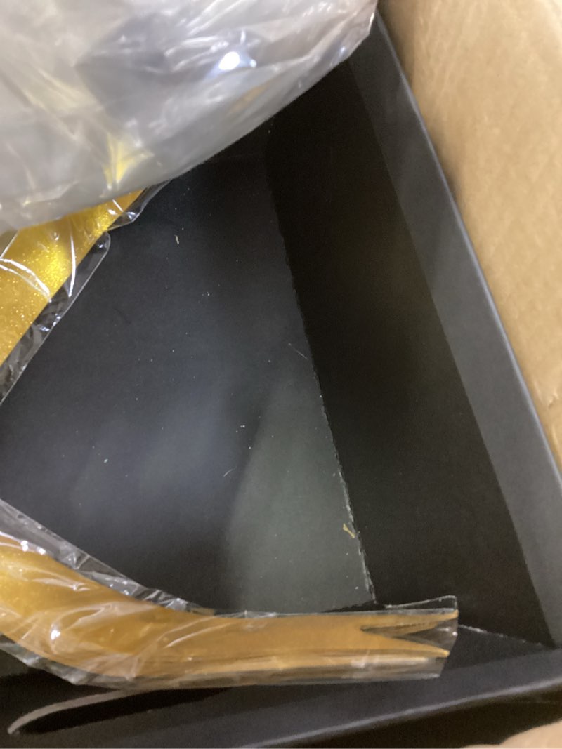 Condition photo showing Good Condition for aforoeoa 20pack baskets for gifts empty, 10x12”thick black gift basket with 20 bows 20 bags empty gift baskets for christmas, valentine’s day, easter, birthdays, snacks, farmers market 20pack black