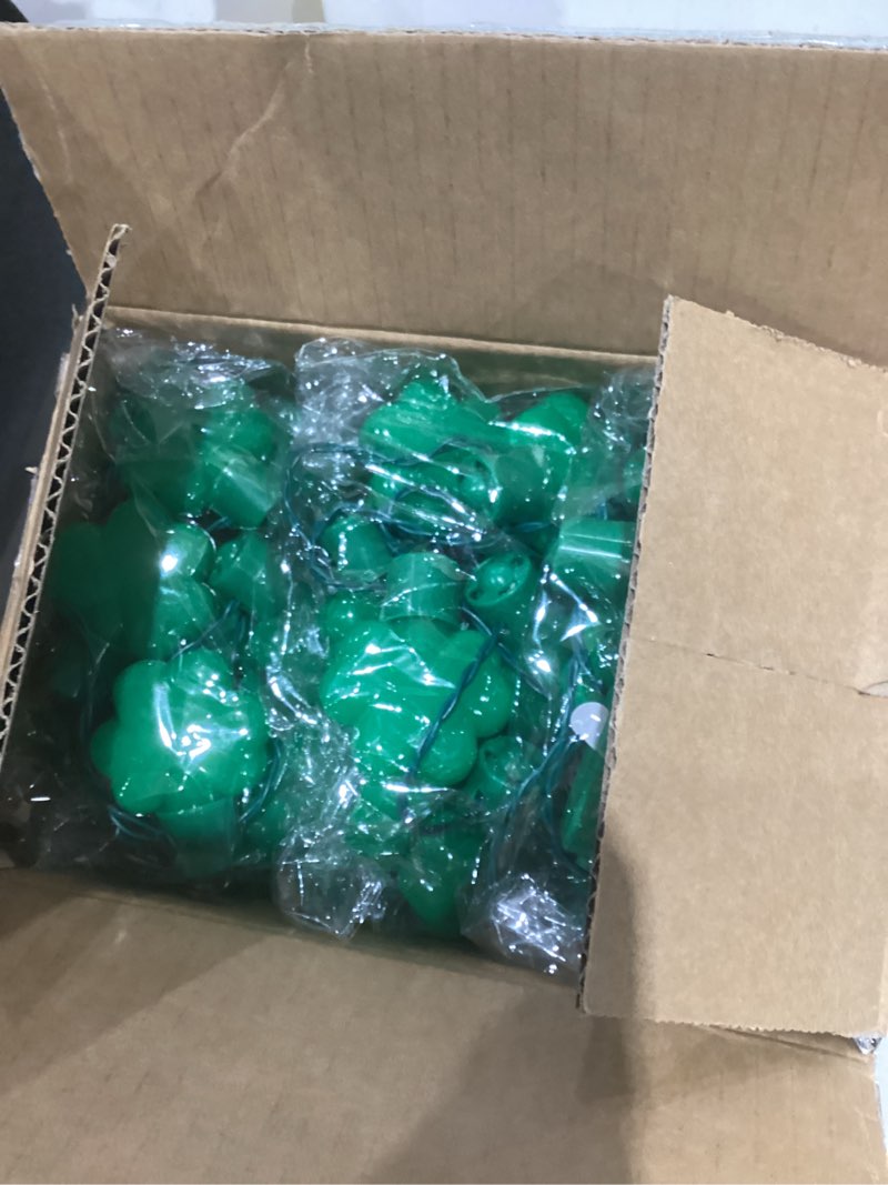 Condition photo showing New/Like New for 6pcs st patrick’s day light up shamrock necklace, glow clover necklace irish party accessories and favors for adults teens green