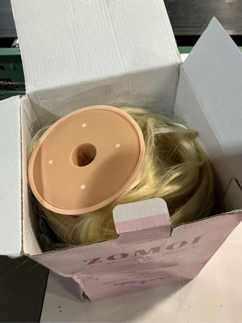 Condition photo showing As Is for 26"-28"mannequin head with 80% real hair,cosmetology mannequin trainning head hairdresser pratice doll head for hair styling with free clamp holder(#613 light blonde)