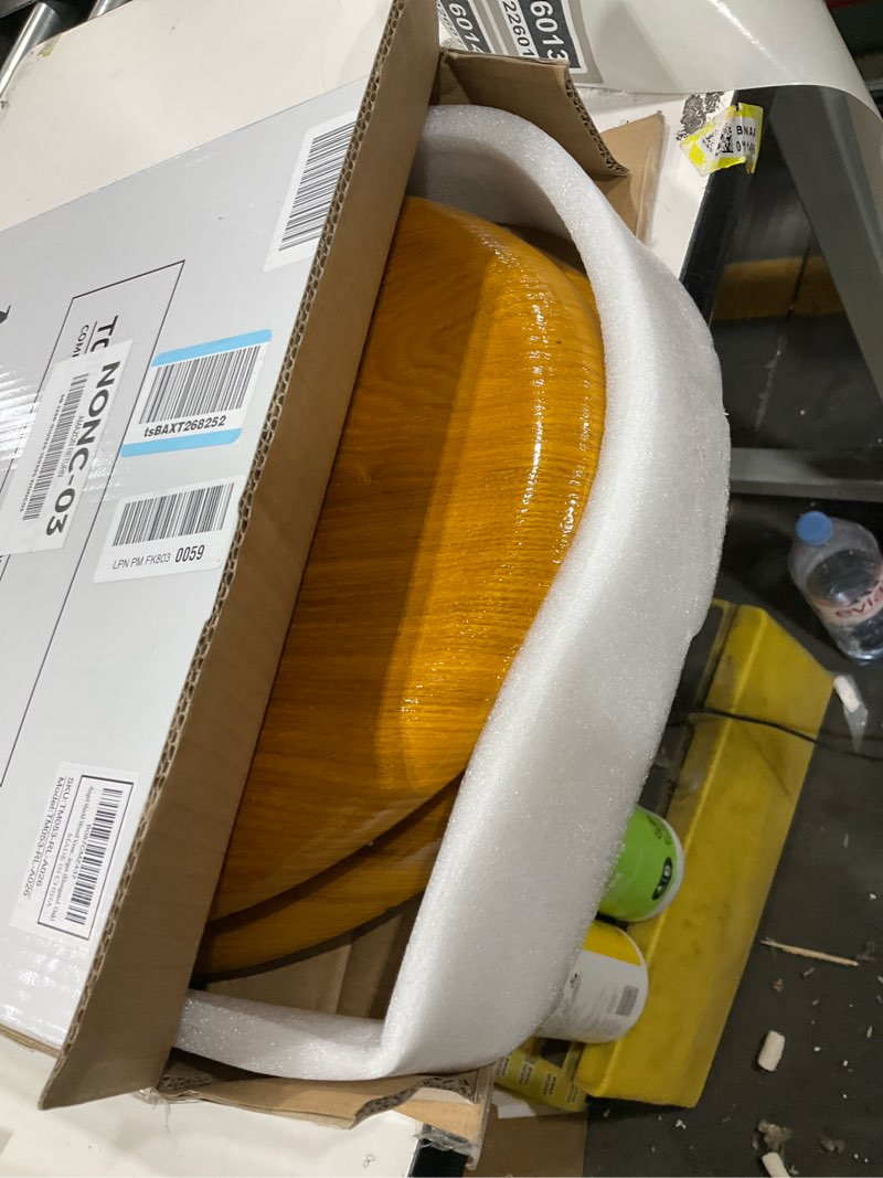 Condition photo showing Good Condition for Angel Shield Wood Veneer Natural Toilet Seat with Quiet Close, Easy Clean, Quick-Release Hinges (Elongated, Oak) Elongated-18.5" Oak