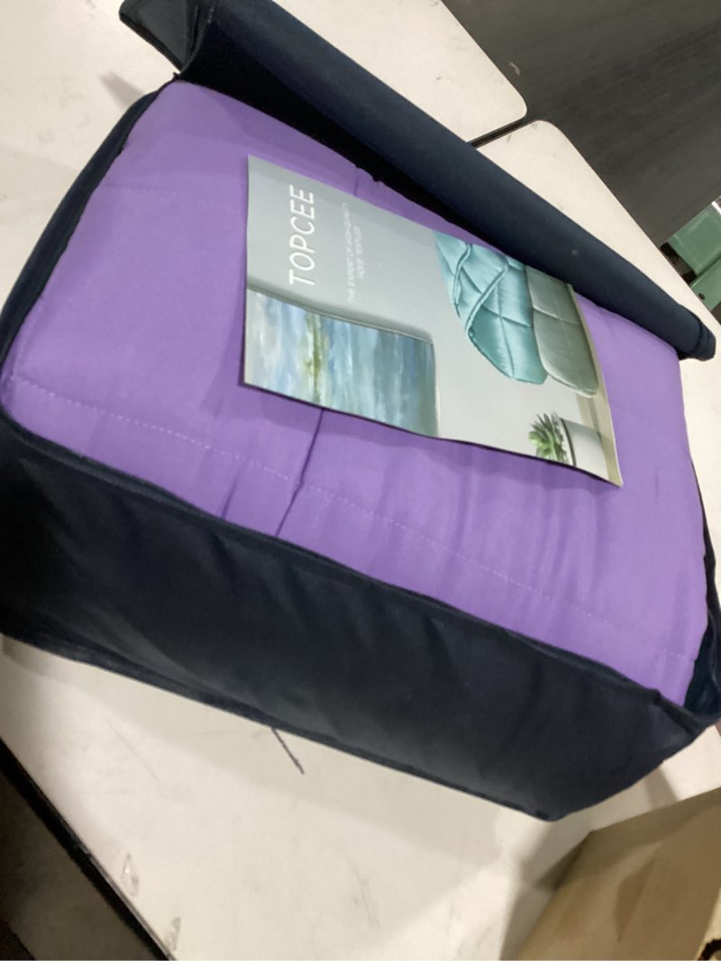 Condition photo showing New/Like New for topcee weighted blanket for adults (20 lbs, 60" x 80") queen size soft cooling heavy blanket sleeping, apply to 190-210 lbs body, thick breathable blanket with glass bead, easy care 06-purple 60"×80"-20lbs