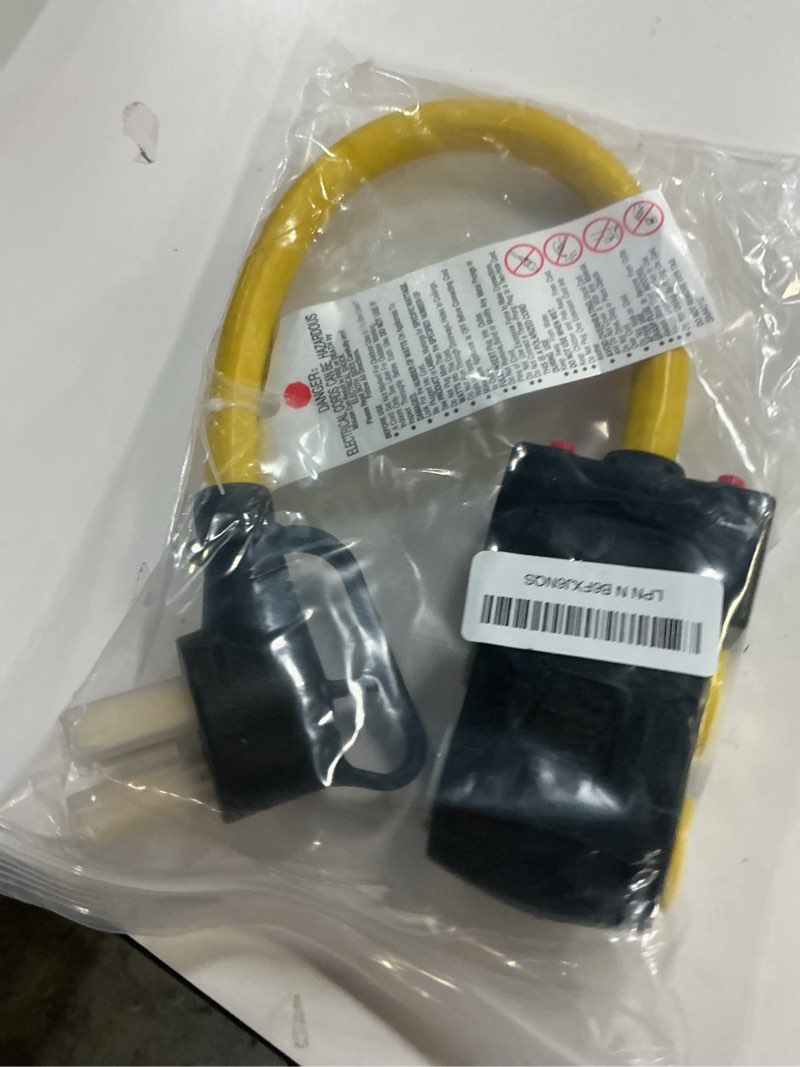 Condition photo showing New/Like New for 220 to 110 adapter compatible with nema 10-50p to 4x 5-20r/15r with 20 amp circuit breaker, 220/250v electrical stove/range/oven male plug gas 110/125v power convert adapter(1.8 ft)