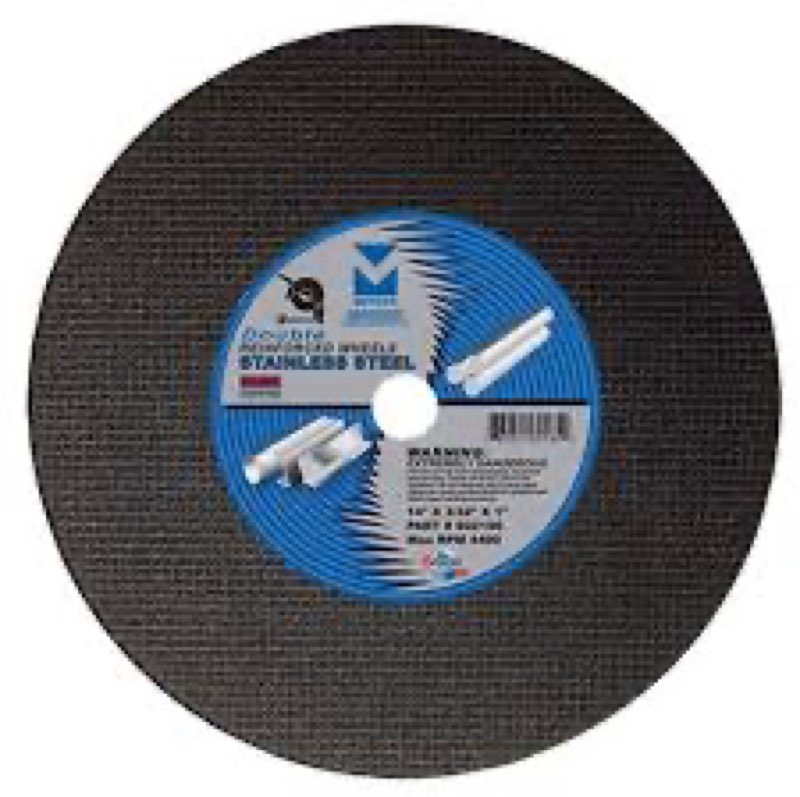 Mercer Industries 603020 Chop Saw Cut-Off Wheels for Metal, 14" x 7/64" x 1" (10 Pack)