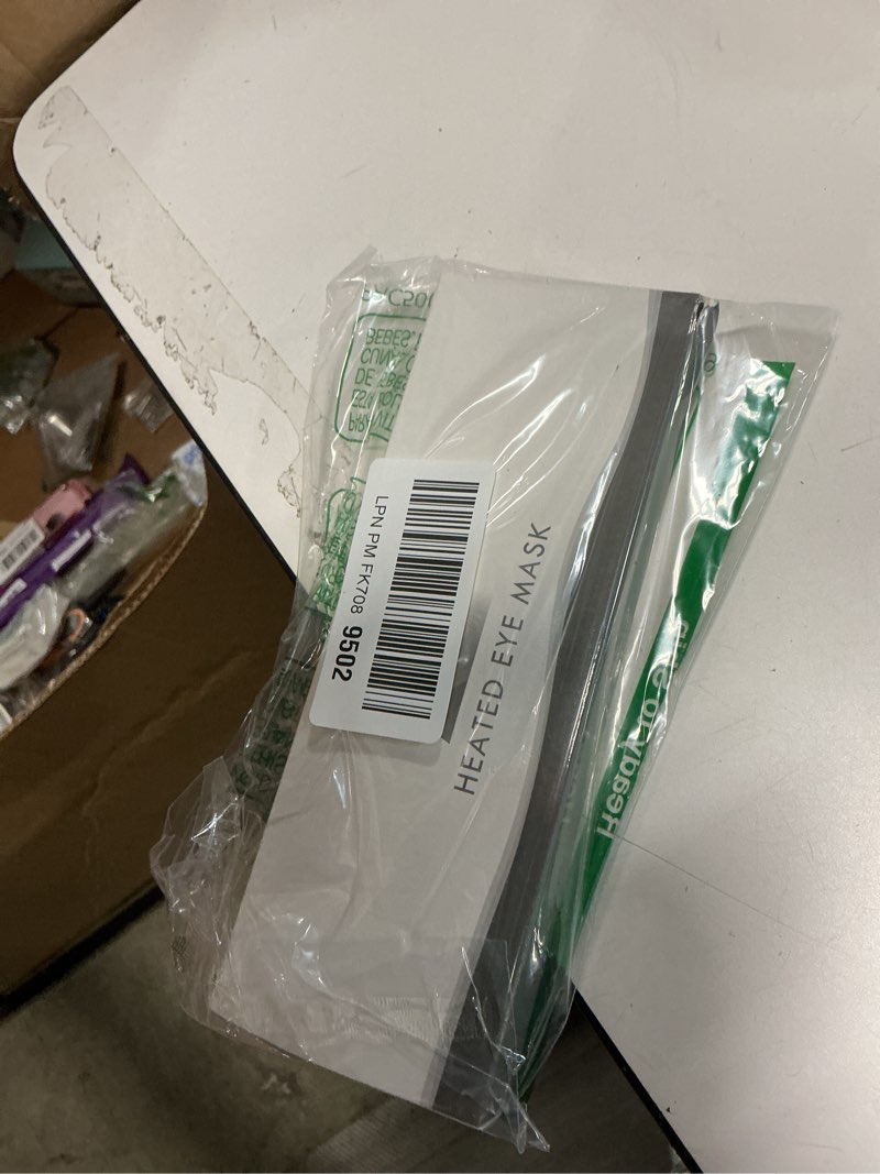 Condition photo showing Good Condition for Heated Eye Mask – Warm Compress for Dry Eyes, Heating Pad for Stye & Chalazion Eye Treatment, Eye Sleep Mask for Dark Circles and Puffiness Relief (Grey) Grey-heated