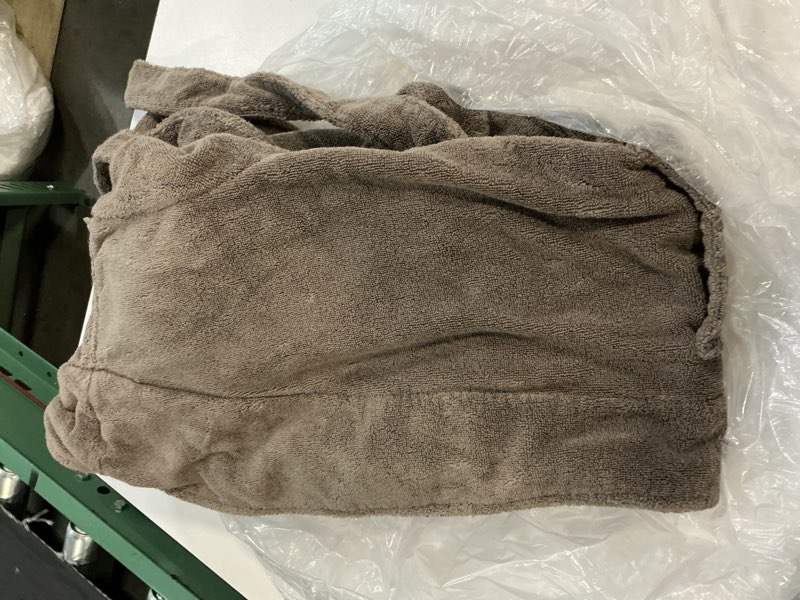 Condition photo showing Good Condition for quince turkish cotton terry robe, s, heather brown