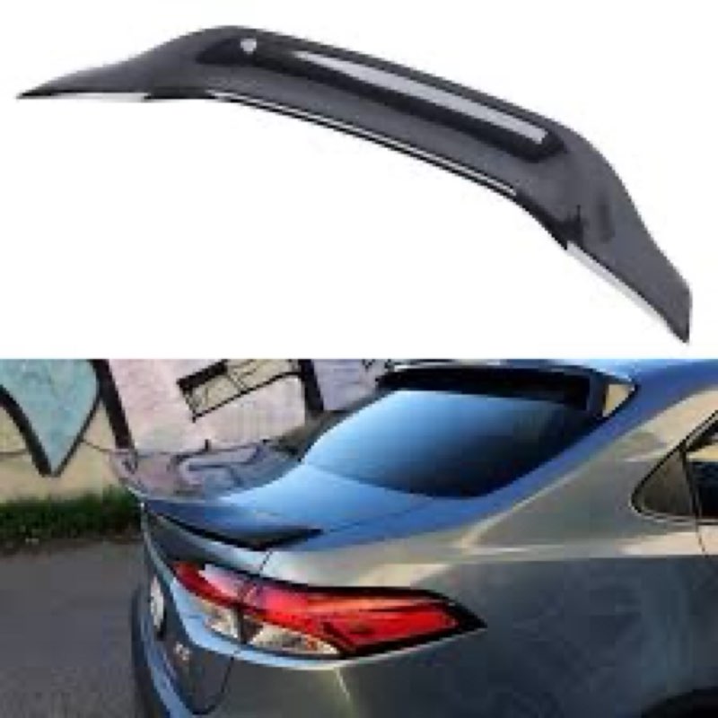Oasiland Rear Spoiler Compatible with 2020-2024 Toyota Corolla, Glossy Black R Style Trunk Exterior 