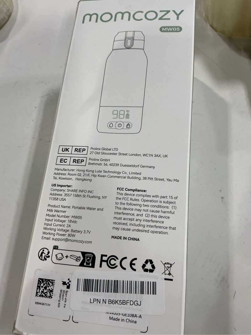 Condition photo showing New/Like New for Momcozy Portable Milk Warmer for Travel – Dual Heating Modes for Breast Milk & Water, Portable Bottle Warmer with Fast Heating & Long Battery Life, 17 Ounces Large Capacity to Meet Your All-Day Needs