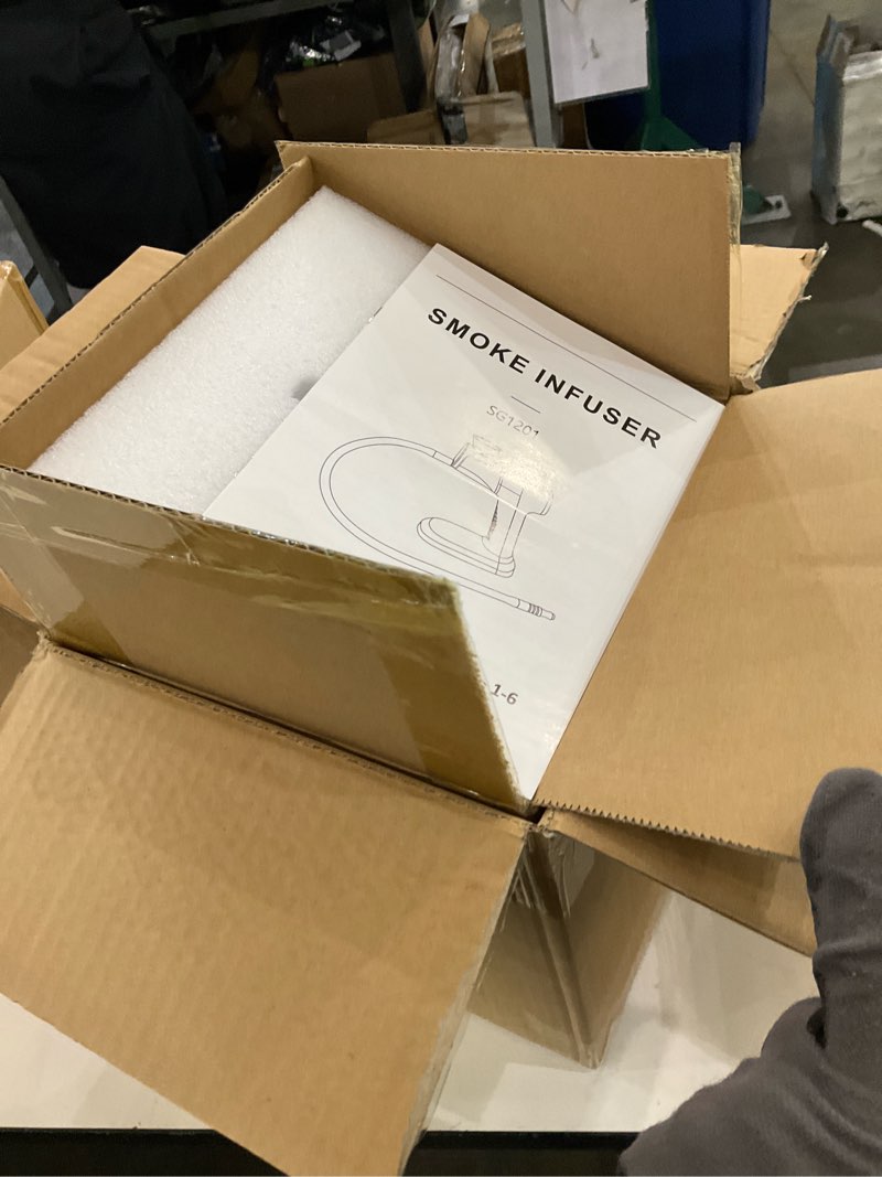 cocktail smoker gun and magnetic acrylic smoking box kit with removable bamboo display board include