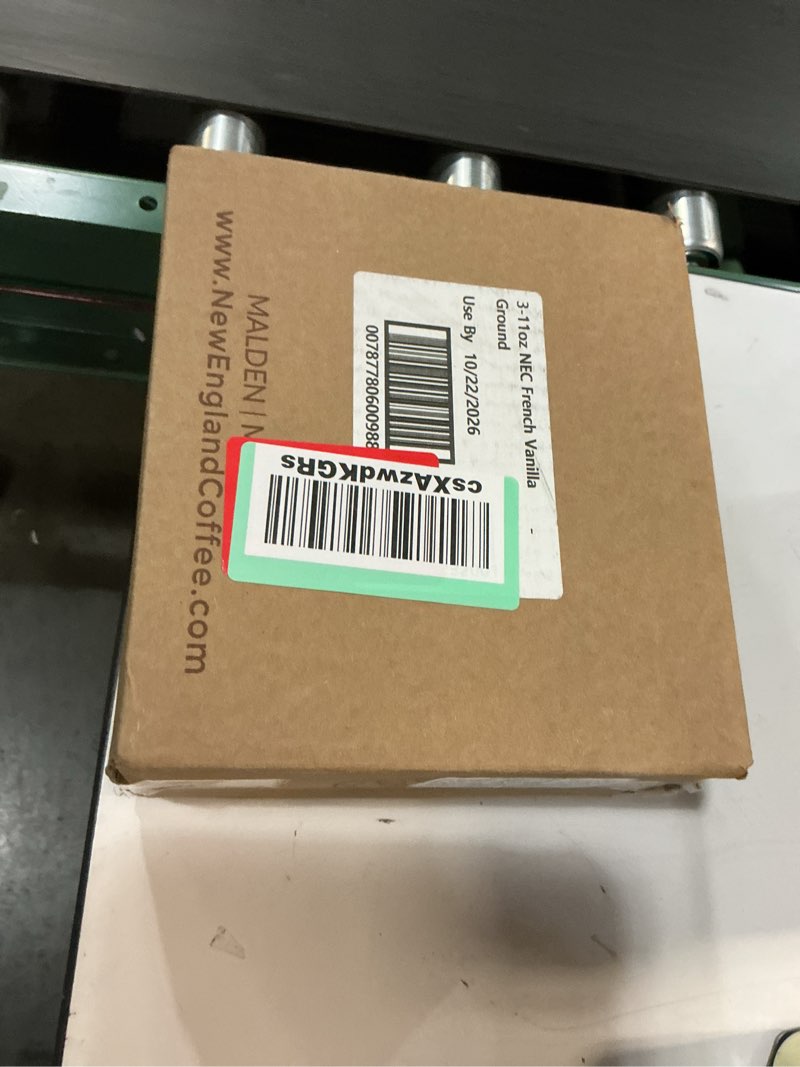 Condition photo showing New/Like New for (BBD 10/22/26). New England Coffee French Vanilla Medium Roast Ground Coffee, 11oz Bag (Pack of 3) French Vanilla 11 Ounce (Pack of 3)