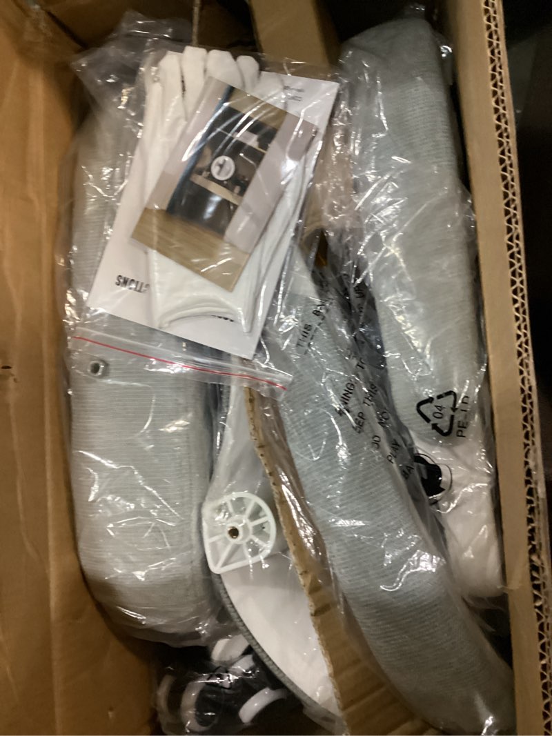 Condition photo showing Good Condition for Ergonomic Office Chair - Adjustable Lumbar & Headrest, 90-160° Reclining with Footrest, Breathable Mesh Back - Home Office/Gaming Computer Chair (Light Grey, 300lbs Capacity)