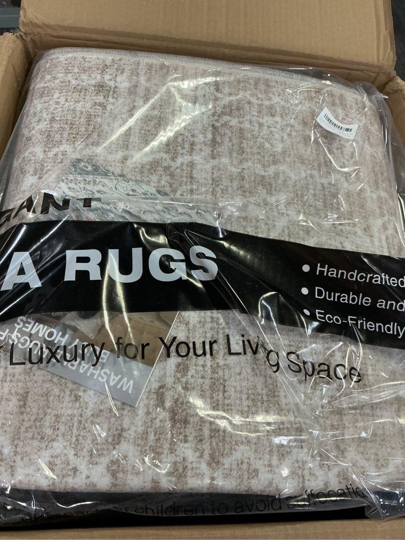 Condition photo showing Good Condition for ( similar  stock to  photo ) nakagishi 10x14 area rugs living room: washable large vintage rug neutral non-slip soft stain resist
