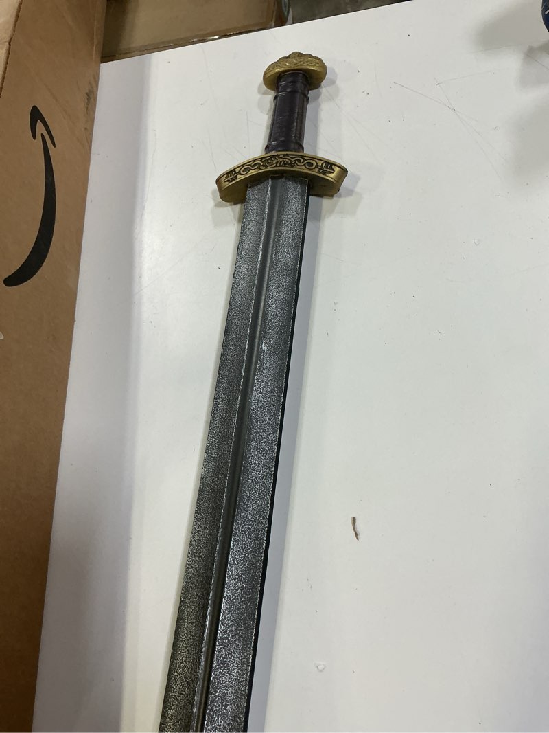 Condition photo showing New/Like New for larpgears martial arts training foam viking sword, 34 inches practice sword for cosplay, renaissance accessories prop, halloween costume, larp event or outdoor battle game sports