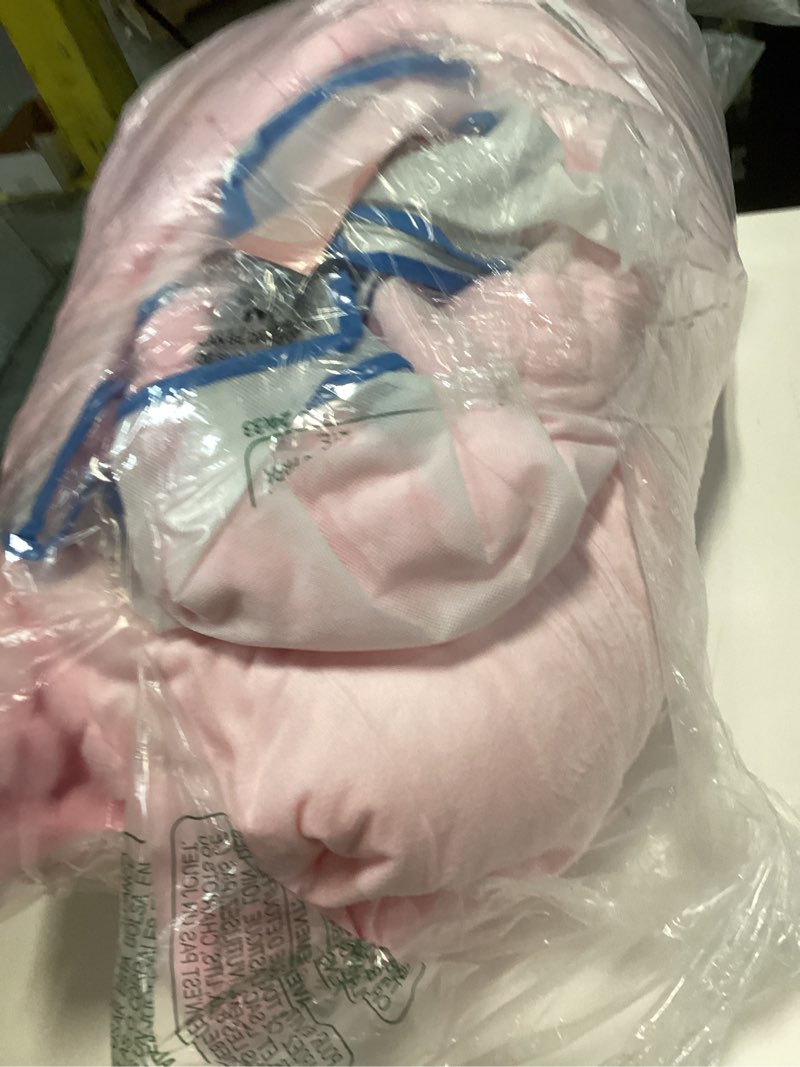 Condition photo showing As Is for Smoofy Fluffy Queen Comforter Set 3 Pieces - Pink Fleece Fluffy Comforter Set, Luxury Fuzzy Queen Bedding Set, Soft Warm Bed Set All Season, Heavy Faux Fur Comforter with 2 Pillow Cases 3 Piece-Queen (90”X90'') Pink