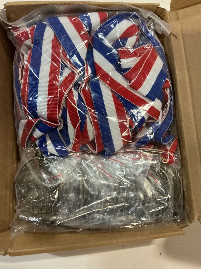 Condition photo showing New/Like New for quelay 30 pcs 2'' medals for awards winner bulk with neck ribbons metal trophy award prize gift for kids students adults school graduation participation competitions(reading bookworm)
