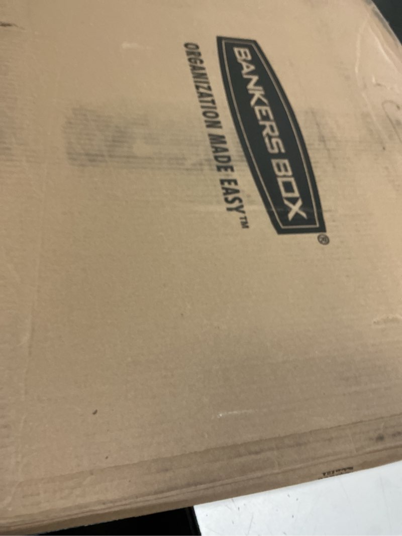 Condition photo showing New/Like New for bankers box 12 pack standard duty file storage boxes, standard assembly, removable lid, letter/legal (0071301)