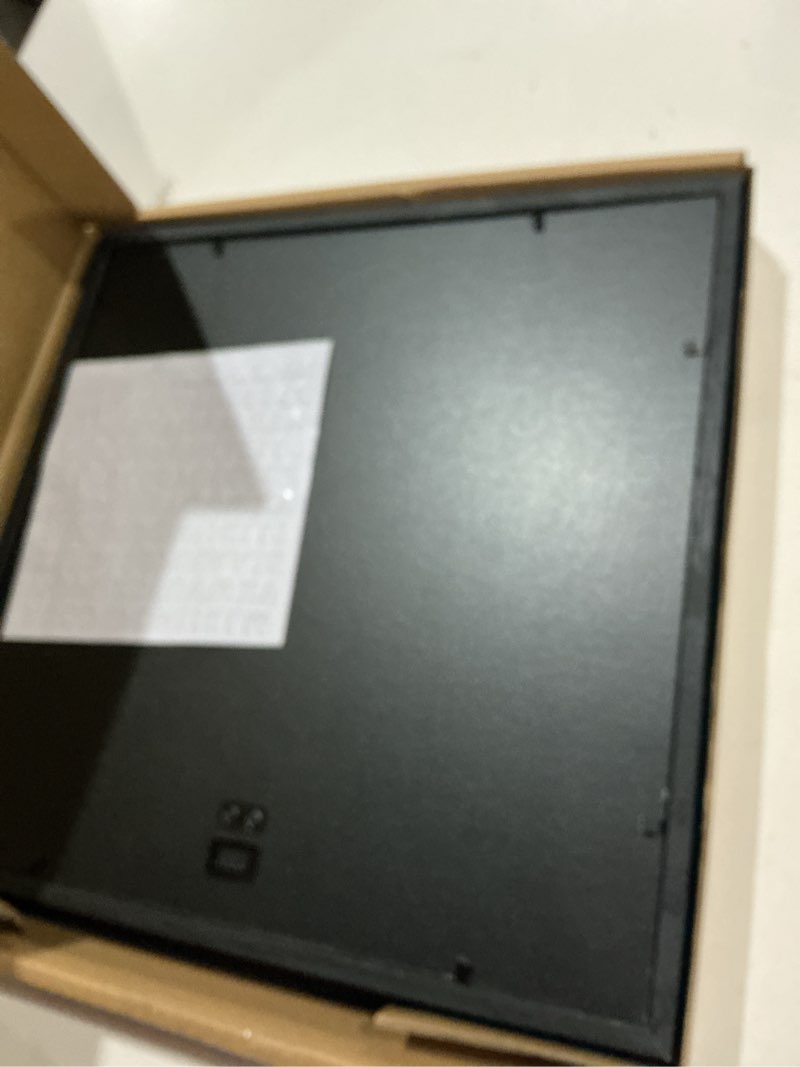 Condition photo showing Good Condition for 12x12 shadow box frame with letter stickers, graduation memories frame, display case box for memorabilia, baby items, wedding memories, crafts, tickets and photos (black, 12x12) 12x12 black