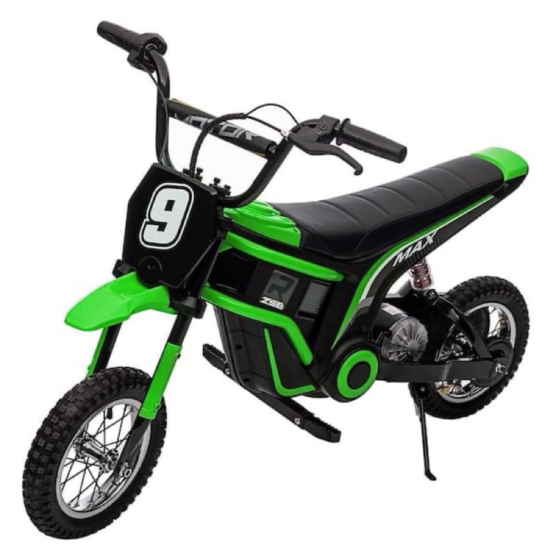 Hetoy 24V Electric Dirt Bike for Kids, 350W Kids Electric Motorcycle, Up to 14.29 MPH, 2-Speed Modes