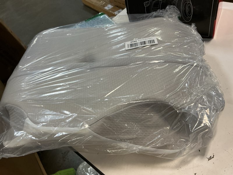 Condition photo showing Good Condition for DONAMA Cervical Pillow for Neck and Shoulder,Contour Memory Foam Pillow,Ergonomic Neck Support Pillow for Side Back Stomach Sleepers with Pillowcase Light Grey Queen Size 24.8"Lx14.96"Wx5.51"H