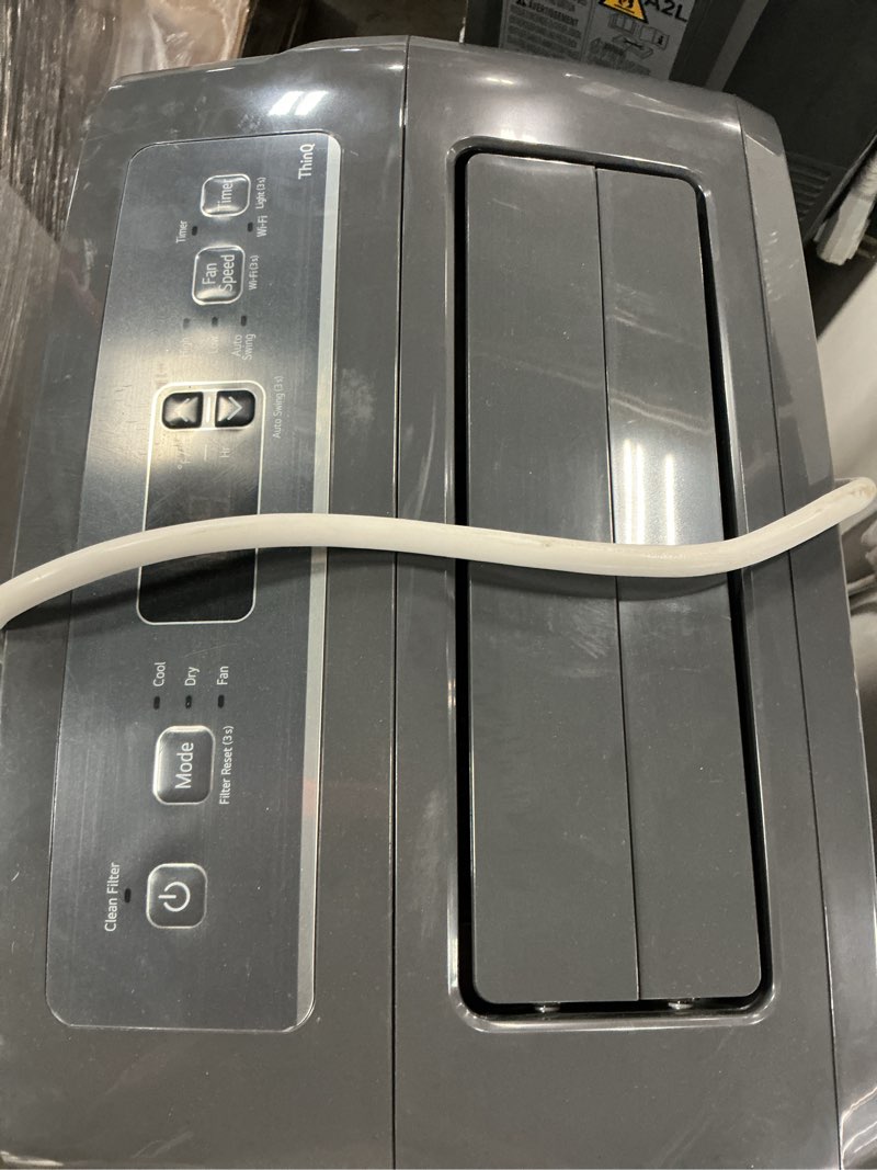 Condition photo showing As Is for 8,000 (sacc) / 12,000 btu (ashrae) smart wi-fi enabled portable air conditioner | cools up to 350 sq. ft.