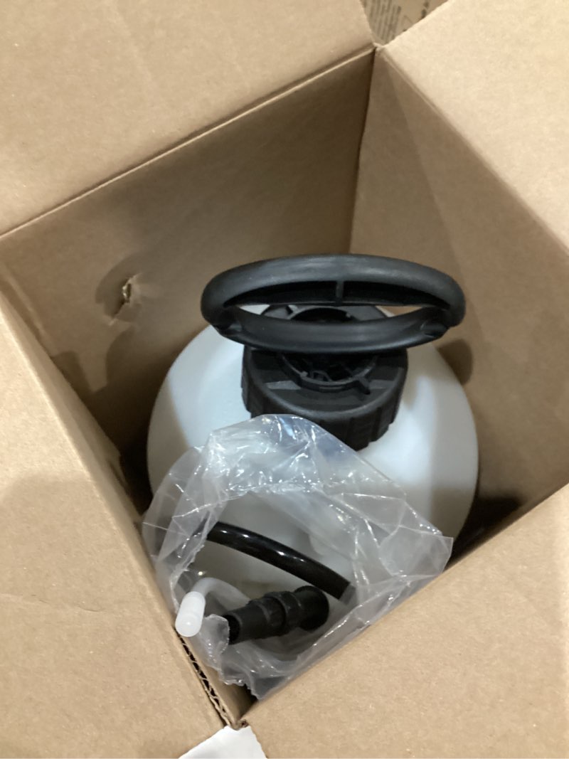 Condition photo showing As Is for chapin 16200 pump sprayer, 2-gallon, lawn & garden translucent poly tank, adjustable cone nozzle, ergonomic handle & in-tank filter for herbicides, pesticides & fertilizers 2 gal sprayer