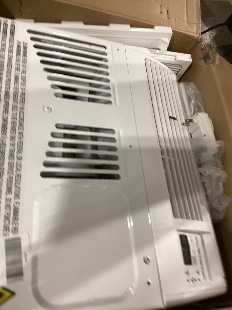 Condition photo showing Good Condition for lg 6,000 btu window air conditioner, 115v, cools 250 sq.ft. for bedroom, den, living room, quiet operation, with remote, 2 cooling & fan speeds, 2-way air deflection, auto restart, white 6000 btu electronic & standard white