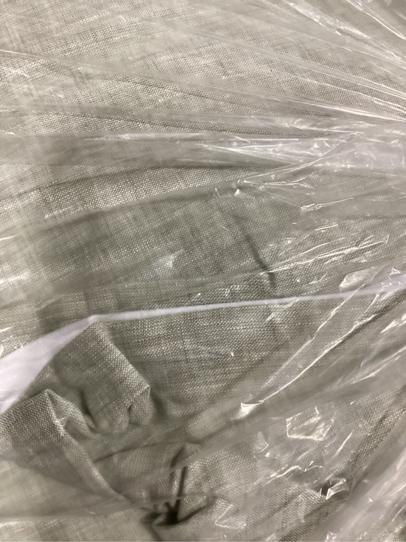 Condition photo showing As Is for european linen true blackout curtain- color varies- 96”x96”