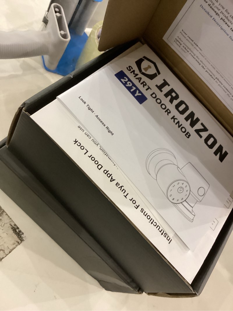 IRONZON Fingerprint Door Knob Fingerprint Door Lock with App Control Smart Door knob for Bedroom, Bi