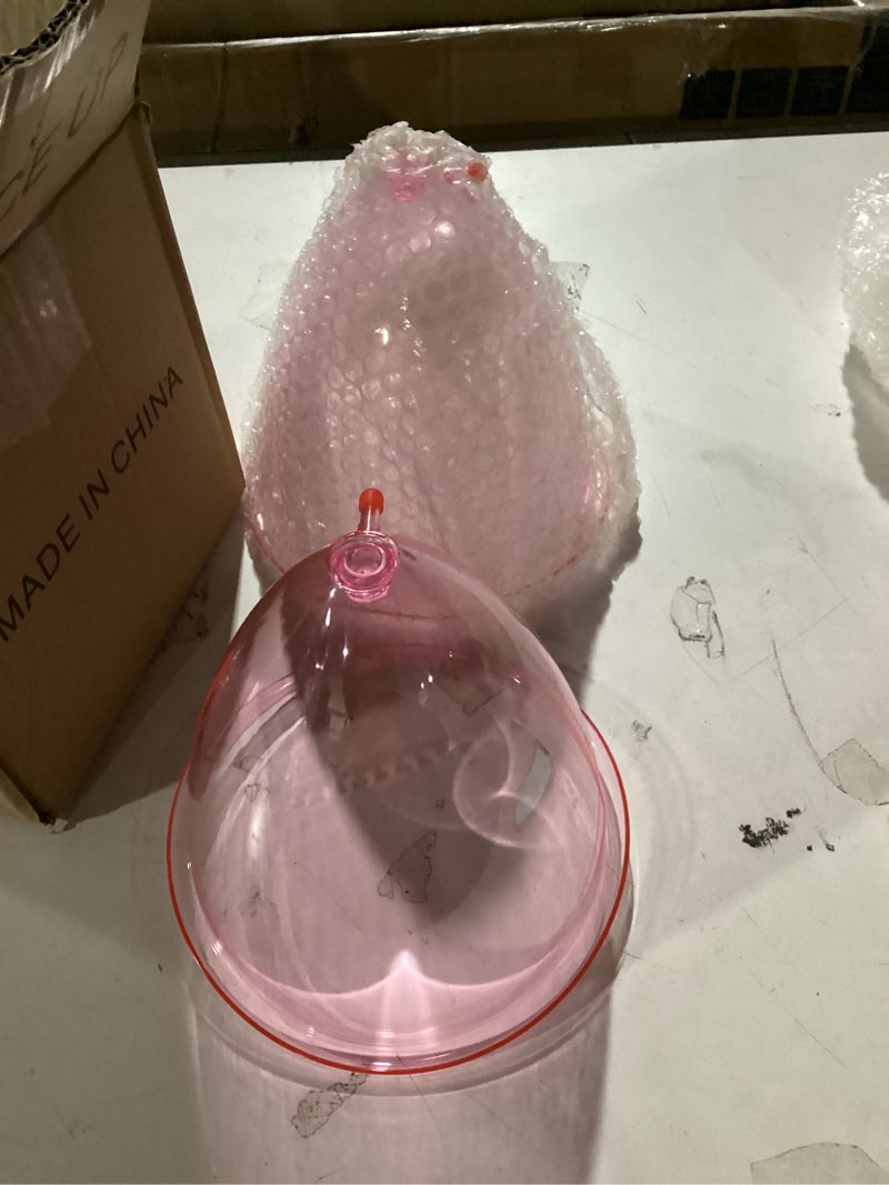 Condition photo showing Good Condition for zilampu buttocks vacuum cups 210ml, xxl vacuum therapy cupping machine accessories 9.4 inch diameter butt suction cups with y-hose for bigger butt lifting body massage, 1 pair (pink)