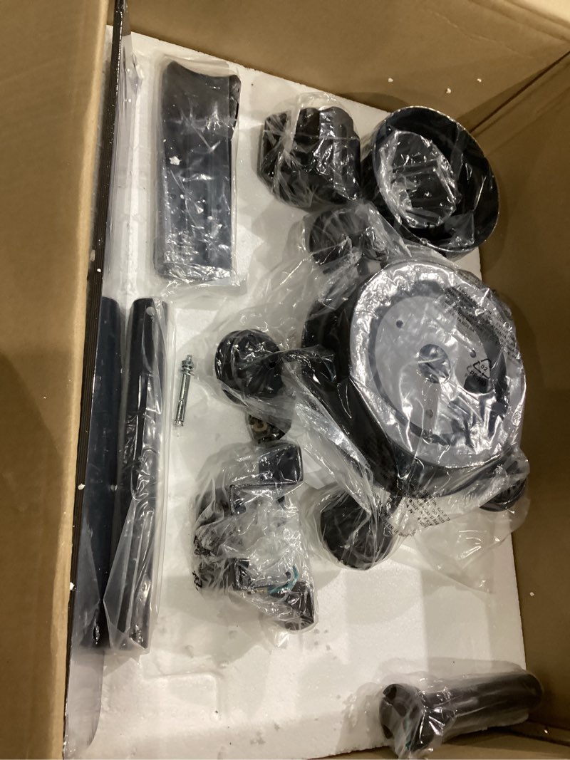 Condition photo showing Good Condition for bagood black ceiling fan with light and remote 6 speed mute metal reversible blades 5 light 52" for indoor industrial rustic farmhouse bedroom living room dining room open-glass