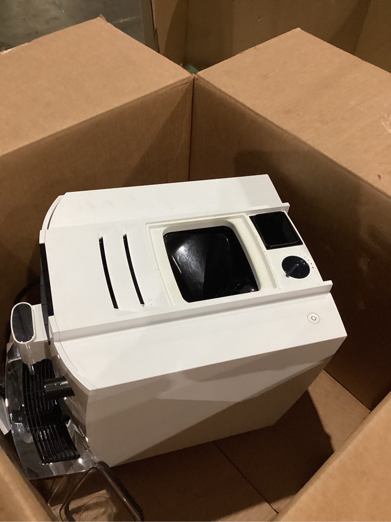 Condition photo showing As Is for Jura E4 Piano White Automatic Coffee Machine