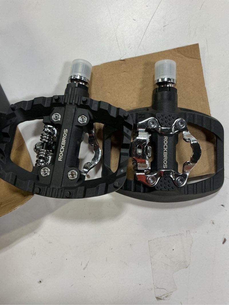 Condition photo showing Good Condition for rockbros mountain bike pedals dual function sealed clipless flat platform compatible with spd bicycle pedals for mountain bike mtb pedals flat