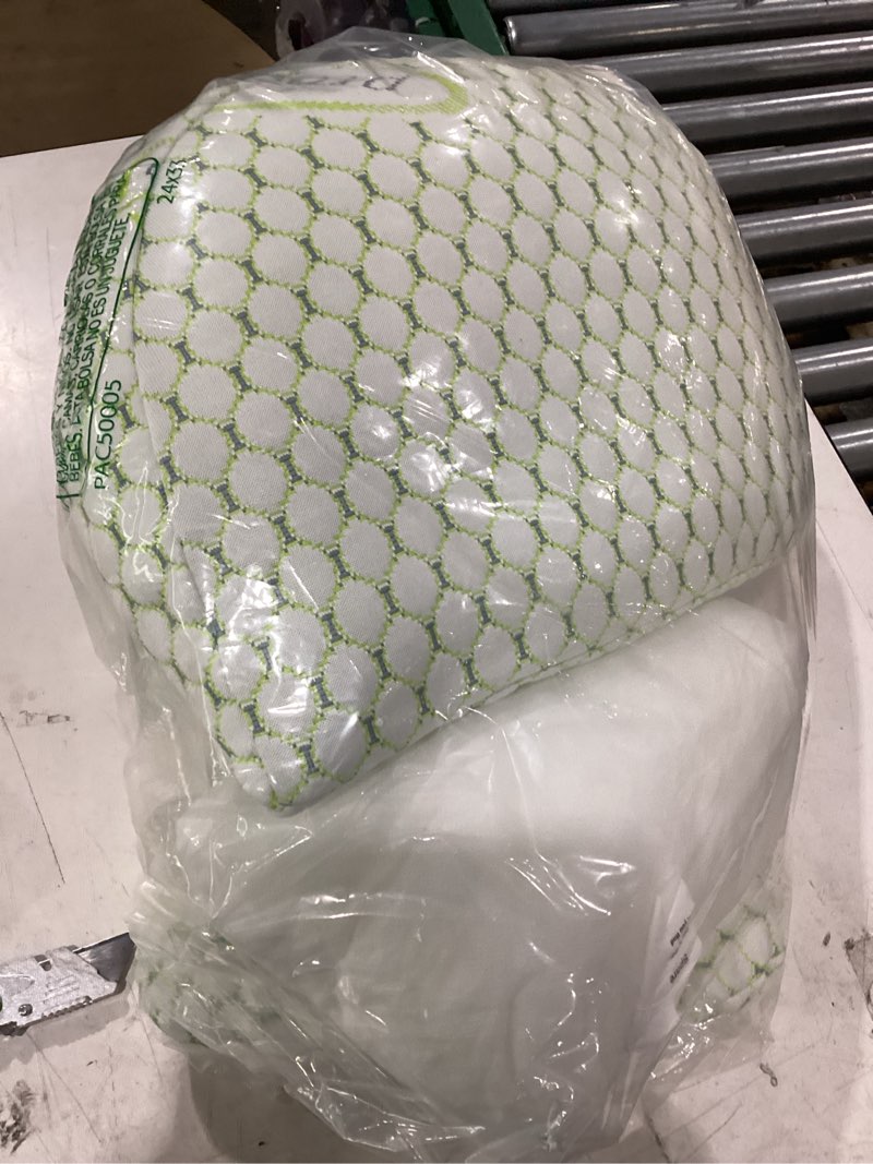 Condition photo showing As Is for oternal pregnancy pillow for pregnant women – comfortable maternity pillow for side sleepers, supports back, belly, hips, and legs, with removable & adjustable cover green regular