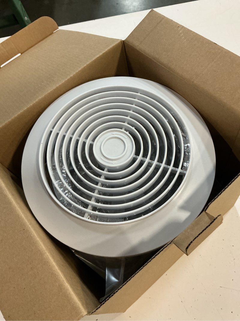 Condition photo showing New/Like New for quini 512m 6-inch through wall exhaust fan, 80 cfm 4.0 sones, bathroom wall exhaust fan, kitchen ventilation fan, 6-inch diameter vent, retractable duct
