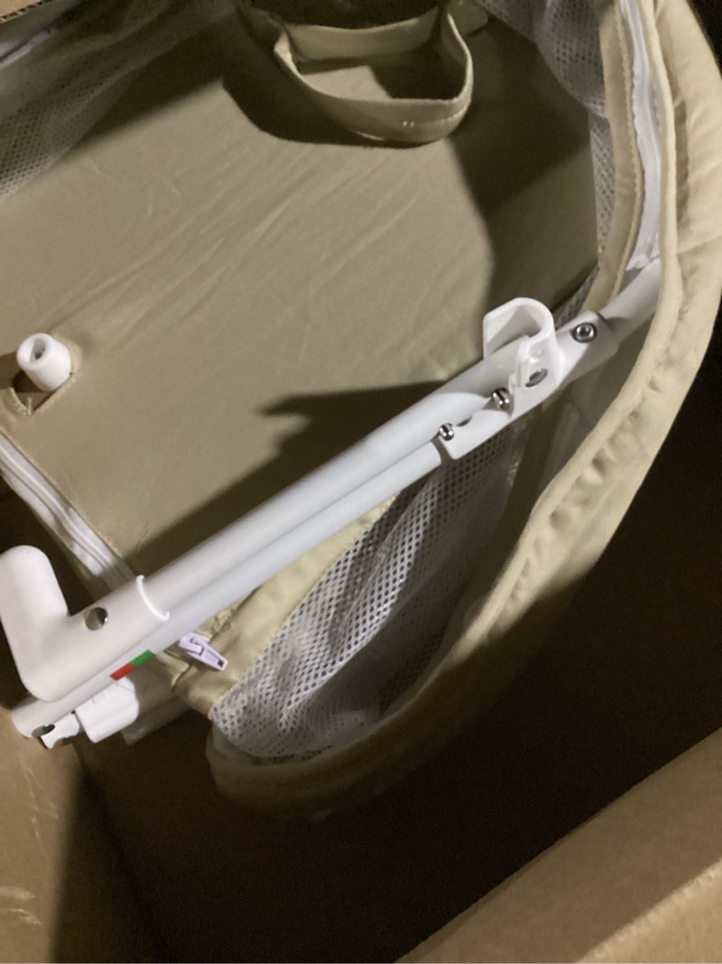 Condition photo showing New/Like New for Baby Delight Snuggle Nest Bassinet, Portable Baby Bed, for Infants 0 – 5 Months, Organic Oat