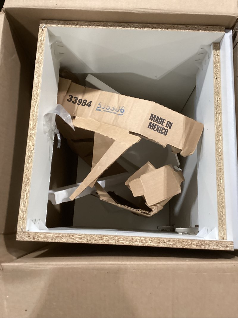 
project source dover 18-in true white single sink bathroom vanity with white cultured marble top