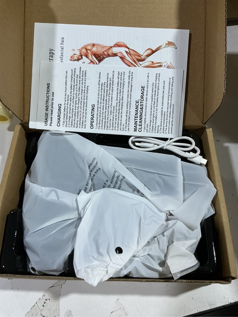 Condition photo showing New/Like New for Massage Gun Deep Tissue, Handheld Electric Muscle Massager, High Intensity Percussion Massage Device for Pain Relief with 9 Attachments,Pallet of Product Black