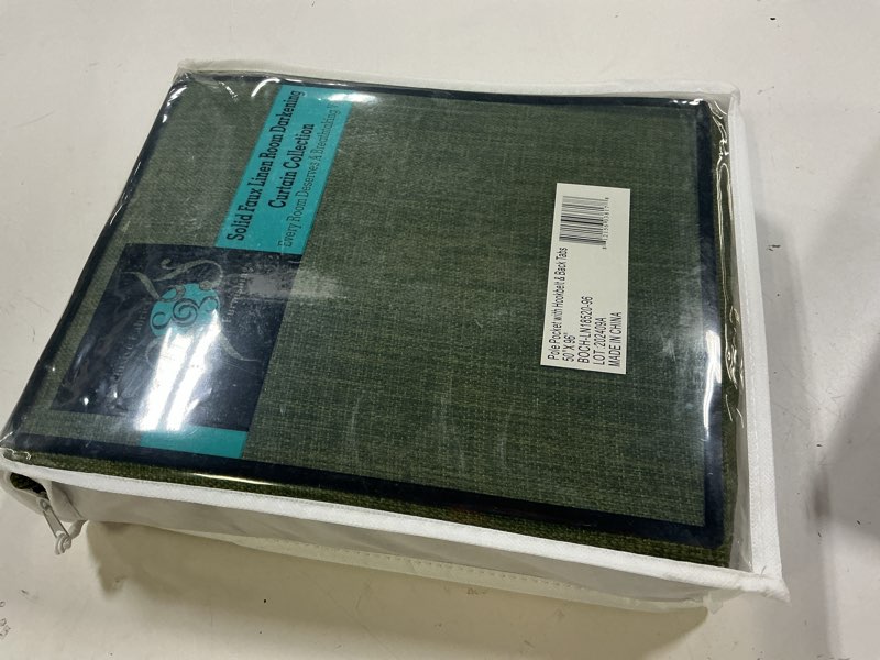 Condition photo showing New/Like New for hpd half price drapes - faux linen curtains for living room (1 panel) - 50w x 96l - textured room darkening curtains for bedroom 96 inches long - drapes for home decor, tuscany green tuscany green 50"w x 96"l (pack of 1)