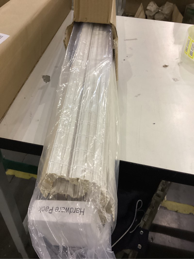 Cordless bamboo roman shades