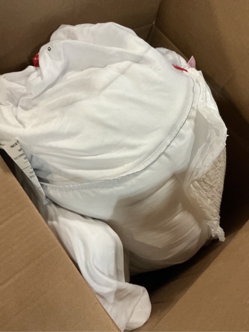 Condition photo showing As Is for Mattress Topper Queen,Extra Thick Mattress Pad Cover for Back Pain,Cooling Mattress Protector with 8-21 Inch Deep Pocket,Overfilled Down Alternative Filling White Queen